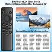BN59-01432A Solar Voice Remote Replacement for TV Remote with Bluetooth Rechargeable Solar Cell,Compatible with Sam---sung TV - Black