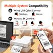 White Thermal Electronic Label Printer Bluetooth Universal Express Printer for Computers & Mobile Phones