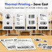 Black Thermal Electronic Label Printer Bluetooth Universal Express Printer for Computers & Mobile Phones