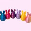 6pcs Movable Joint 3D Printed Bunny Egg Set Rabbit Fidget Toy with Egg Easter Decor.