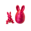 6pcs Movable Joint 3D Printed Bunny Egg Set Rabbit Fidget Toy with Egg Easter Decor.
