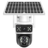 Solar Security Cameras Wireless Outdoor, WiFi Security Camera for Home, PIR Motion Detection,Siren, Color Night Vision, 2-Way Talk, White