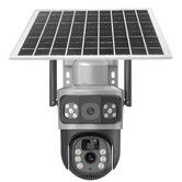 Solar Security Cameras Wireless Outdoor, WiFi Security Camera for Home, PIR Motion Detection,Siren, Color Night Vision, 2-Way Talk, Black