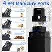 Electric Rechargeable Dog Nail Grinder with UV & Interactive Lights with 4-Speed,Nail Clippers for All Type Dogs Cat(Black)
