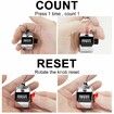 2 Pack Clicker Counter,Metal Hand Tally Counter Clicker,4 Digit Mechanical Palm Click Counter for Counting Numbers,Coaching,Sports Events