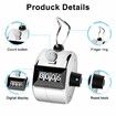 2 Pack Clicker Counter,Metal Hand Tally Counter Clicker,4 Digit Mechanical Palm Click Counter for Counting Numbers,Coaching,Sports Events