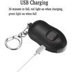 Rechargeable Safe Sound Personal Alarm,140dB Self Defense Keychain with LED Light, Women Personal Alarm SOS Safety Alert Device Key Chain to Carry (Black)