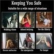 Rechargeable Safe Sound Personal Alarm,140dB Self Defense Keychain with LED Light, Women Personal Alarm SOS Safety Alert Device Key Chain to Carry (Black)