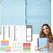 The Folder Document Organizer Book Organizer For Office Important Papers,Emergency Binder,Passports,Photos,and Letters Color Blue