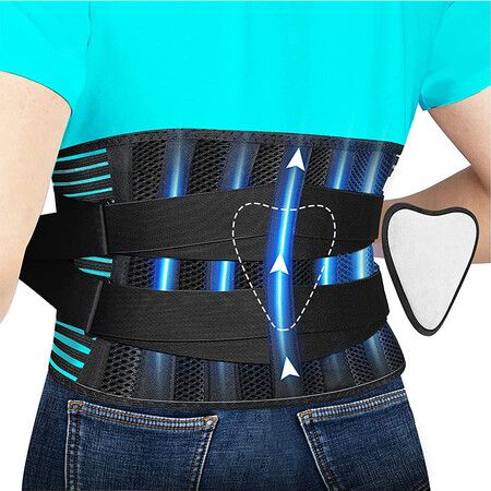 Size L Sparthos Lumbar Support Belt Immediate Relief from Back Pain Sciatica Breathable  With Lumbar Pad Adjustable Lower Back Waist Brace For Men Women