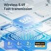 AI Translation Earphones,OWS Real Time 144 Language Translator Earbuds,Open-Ear Translator,Wireless Translator Headset for iPhone & Android,Black