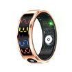 Smart Ring Color Screen Men Women Smart Touch Fitness Ring Multi-Modes Fitness Tracker Rate Pedometer Sleep Monitoring Size 11 Color Gold