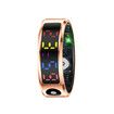 Smart Ring Color Screen Men Women Smart Touch Fitness Ring Multi-Modes Fitness Tracker Rate Pedometer Sleep Monitoring Size 11 Color Gold