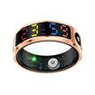 Smart Ring Color Screen Men Women Smart Touch Fitness Ring Multi-Modes Fitness Tracker Rate Pedometer Sleep Monitoring Size 11 Color Gold