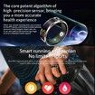 Smart Ring Color Screen Men Women Smart Touch Fitness Ring Multi-Modes Fitness Tracker Rate Pedometer Sleep Monitoring Size 11 Color Gold