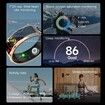 Smart Ring Color Screen Men Women Smart Touch Fitness Ring Multi-Modes Fitness Tracker Rate Pedometer Sleep Monitoring Size 10 Color Black