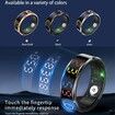 Smart Ring Color Screen Men Women Smart Touch Fitness Ring Multi-Modes Fitness Tracker Rate Pedometer Sleep Monitoring Size 10 Color Black