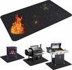 Under Grill Mat for Outdoor Grill,Double-Sided Fireproof Grill Pad,Indoor Fireplace/Fire Pit Mat,Oil-Proof Waterproof BBQ Protector(165*122cm)