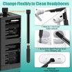 32 in 1 Cellphone Cleaning Kit with Port& Cable Cleaner,Stylus Pen,SIM Tool Multi-Device Cleaner for Mobile Phone,Laptop,Keyboard Camera Lens(Black)