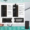 32 in 1 Cellphone Cleaning Kit with Port& Cable Cleaner,Stylus Pen,SIM Tool Multi-Device Cleaner for Mobile Phone,Laptop,Keyboard Camera Lens(Black)