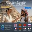 Language Translator Earbuds Real Time AI 3in1 Accents Long Battery Life OWS 144 Languages Black