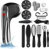Electric Foot Callus Remover with Vacuum Rechargeable Foot Scrubber Dead Skin Remover with 2 Speed,Foot Care Kit with LED Battery Display
