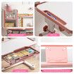 Children Desk Chair Set Kids School Student Study Table Ergonomic Height Adjustable Tilt Desktop Storage Drawer Book Shelf Furniture Writing Drawing