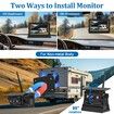 7INCH Touchscreen Solar Wireless RV Backup Dual Camera 1080P IPS Monitor Auto OnOff Rear View Night Vision Recording 32G card Trailer Truck