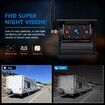 7INCH Touchscreen Solar Wireless RV Backup Dual Camera 1080P IPS Monitor Auto OnOff Rear View Night Vision Recording 32G card Trailer Truck
