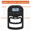 Grip Strength Trainer, Rechargeable Electronic Hand Dynamometer, Digital Grip Strength Tester with LCD Display, Black