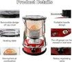Kerosene Stove Heater, Outdoor Kerosene Stove Burners, Adjustable Firepower Indoor Kerosene Stoves, Camping Oil Paraffin Heaters 4.5L red