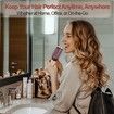 Cordless Hair Curling Iron Brush 3-in-1 Portable Wave Curling Wand, 1.5 Inch Ionic Heated Brush,USB Rechargeable Hair Curler, 1 Pack-Pink