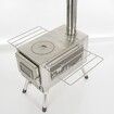 Portable Stainless Steel Camping Tent Stove: Multifunctional Wood Burner w/View Window & Decorative Grate - Outdoor Heater/Cooker for Backpacking, Hiking