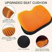 3D Gel Seat Cushion Cooling Soft Breathable For Office, Car Seat Cushion For Long Sitting Color Orange