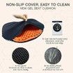 3D Gel Seat Cushion Cooling Soft Breathable For Office, Car Seat Cushion For Long Sitting Color Orange