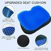 3D Gel Seat Cushion Cooling Soft Breathable For Office, Car Seat Cushion For Long Sitting Color Blue