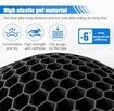 3D Gel Seat Cushion Cooling Soft Breathable For Office, Car Seat Cushion For Long Sitting Color Black