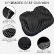 3D Gel Seat Cushion Cooling Soft Breathable For Office, Car Seat Cushion For Long Sitting Color Black