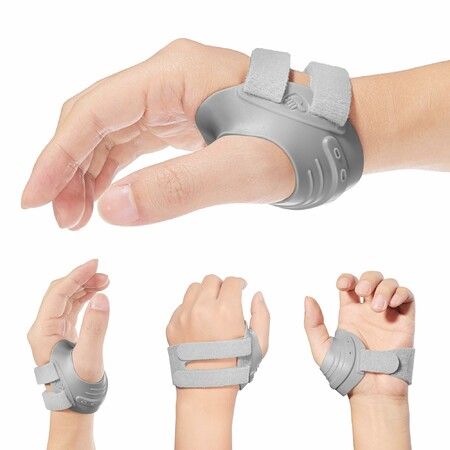 CMC Thumb Brace Thumb Splint Comfortable,for Osteoarthritis,Tendonitis,Arthritis,CMC Joint Thumb Arthritis Brace (Right Hand,Small,Grey)