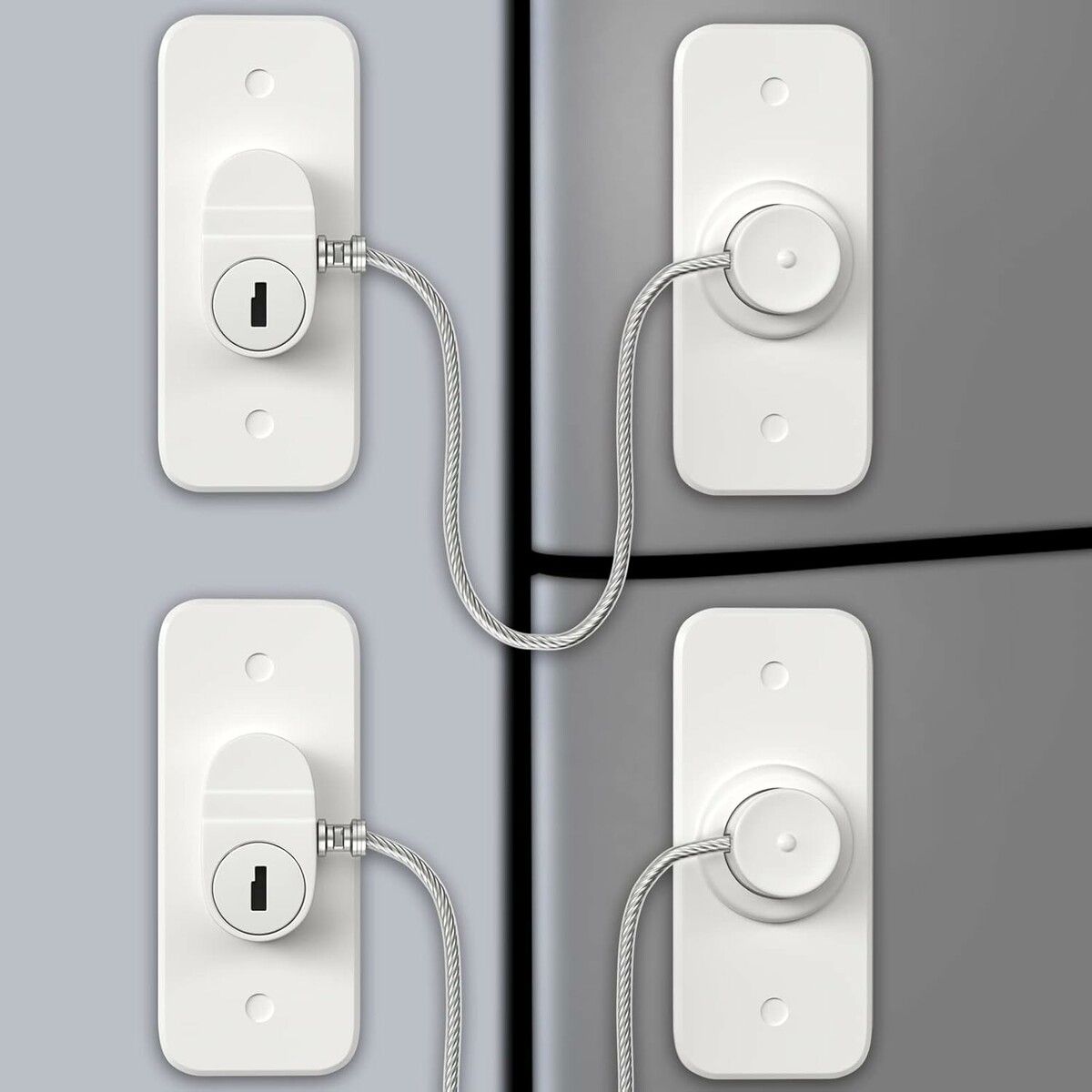 Freezer Draw Locks 2 Pack Mini Fridge Locks for Kids No Drill Refrigerator Locks, Child ...
