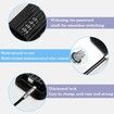 2 Pack Refrigerator Door Lock with Password, Child Proof Door Lock for Kitchen Refrigerator, Cabinets and Drawers, Closets, Windows (Black)