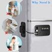 2 Pack Refrigerator Door Lock with Password, Child Proof Door Lock for Kitchen Refrigerator, Cabinets and Drawers, Closets, Windows (Black)