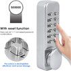Keyless Sliding Door Lock, Keyless Entry Door Lock, Zinc Alloy Keypad 1 to11 Digits Mechanical Lock Keypad Deadbolt Door Lock for Front Outdoor Gate Office