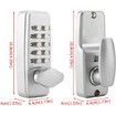 Mechanical Keyless Door Lock, 2-8 Digit Code Combination Entry Door Lock Password Security Coded Lock Push Button Keypad Lock for Home Office