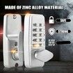 Mechanical Keyless Door Lock, 2-8 Digit Code Combination Entry Door Lock Password Security Coded Lock Push Button Keypad Lock for Home Office