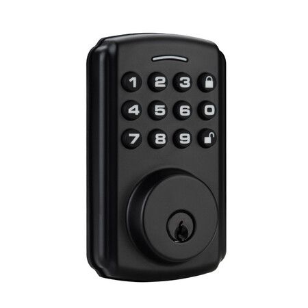 Keyless Entry Door Lock with 100 Code, 16 Anti Peeping Password Electronic Keypad Deadbolt, Electronic Door Lock Low Battery Alarm