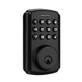 Keyless Entry Door Lock with 100 Code, 16 Anti Peeping Password Electronic Keypad Deadbolt, Electronic Door Lock Low Battery Alarm