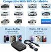 3 in 1 Wireless CarPlay Adapter 2025 Upgraded,Wireless CarPlay and Android Auto Adapter Built in Netflix YouTube Support TF Card,Factory Car Play Video Box