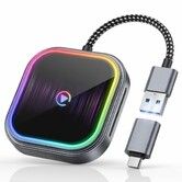 2025 Upgraded Wireless Carplay Adapter for iPhone,Audio Reactive Lighting Design Apple Carplay Dongle,Bluetooth Connection,Plug and Play