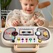 Busy Board Montessori Toys for Kids, Wooden Sensory Toys with LED Light, Switches, Music, Labyrinth, Adjust Volume, Learning Travel Toys for 3+ Year Old